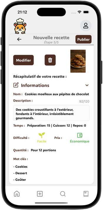 Partage de recettes
